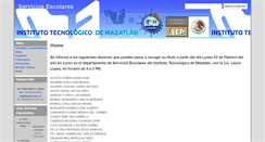 Desktop Screenshot of escolares.itmazatlan.edu.mx