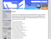Tablet Screenshot of escolares.itmazatlan.edu.mx